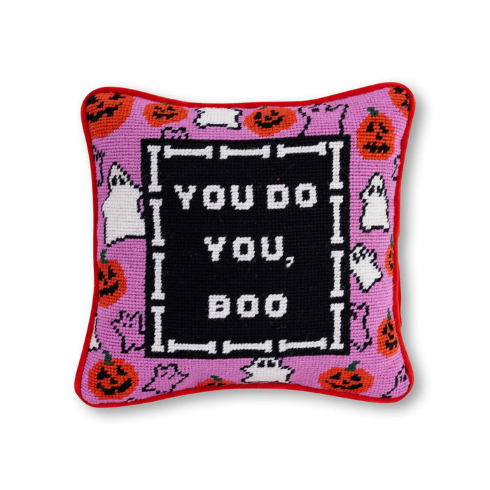 Boo Needlepoint Pillow