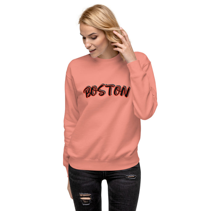 Boston Script Unisex Premium Sweatshirt