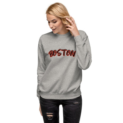 Boston Script Unisex Premium Sweatshirt