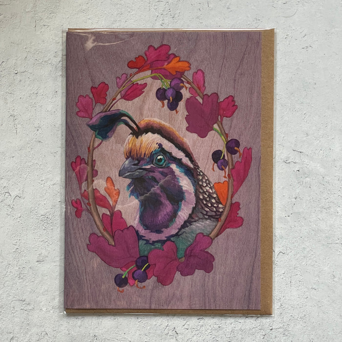 California Quail and Golden Currant Card