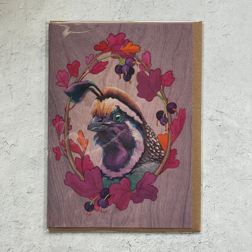 California Quail and Golden Currant Card