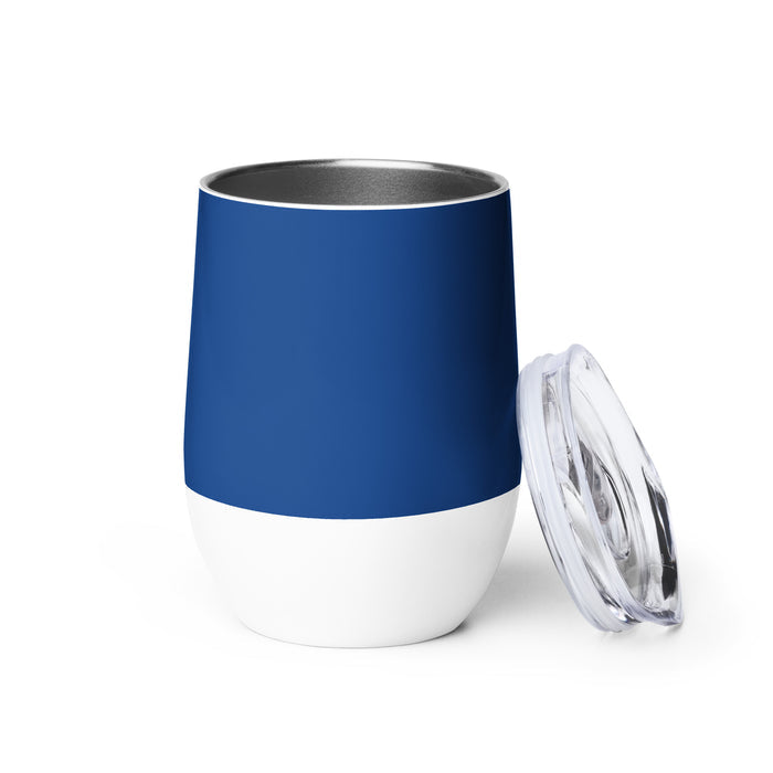 Cerulean Blue Wine Tumbler