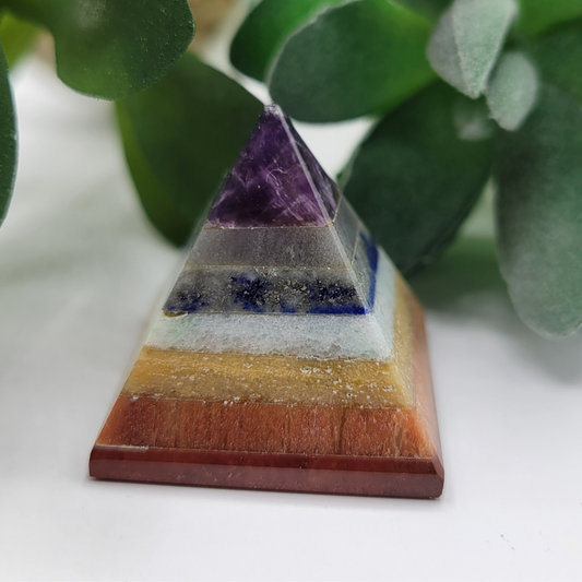Chakra Stone Layer Pyramid 1"