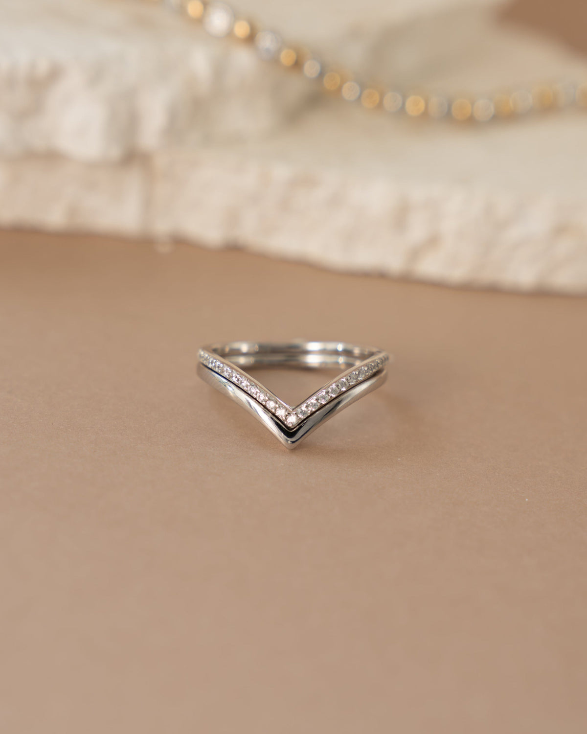 Chevron Ring Set