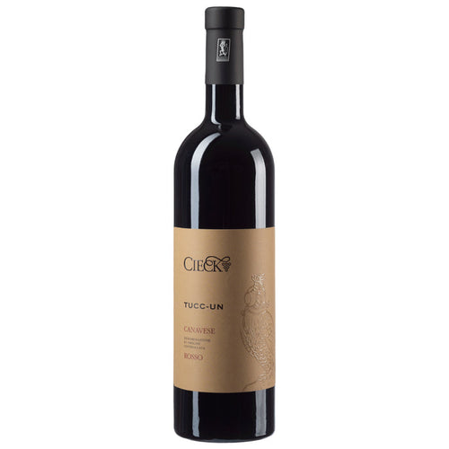 2019 Canavese Rosso red wine bottle with cream label and dark bottle