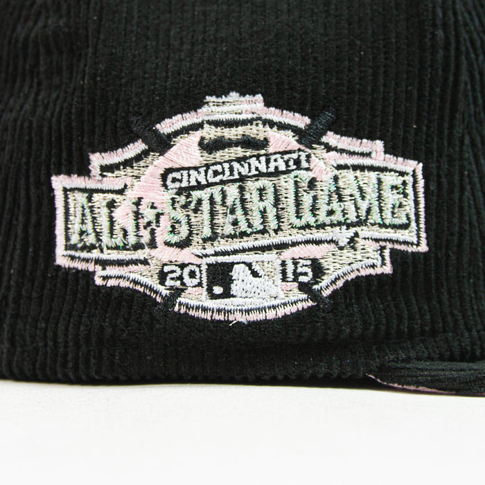 Cincinnati Reds 2015 All-Star Game Fitted Cap (Black Corduroy/Pink)