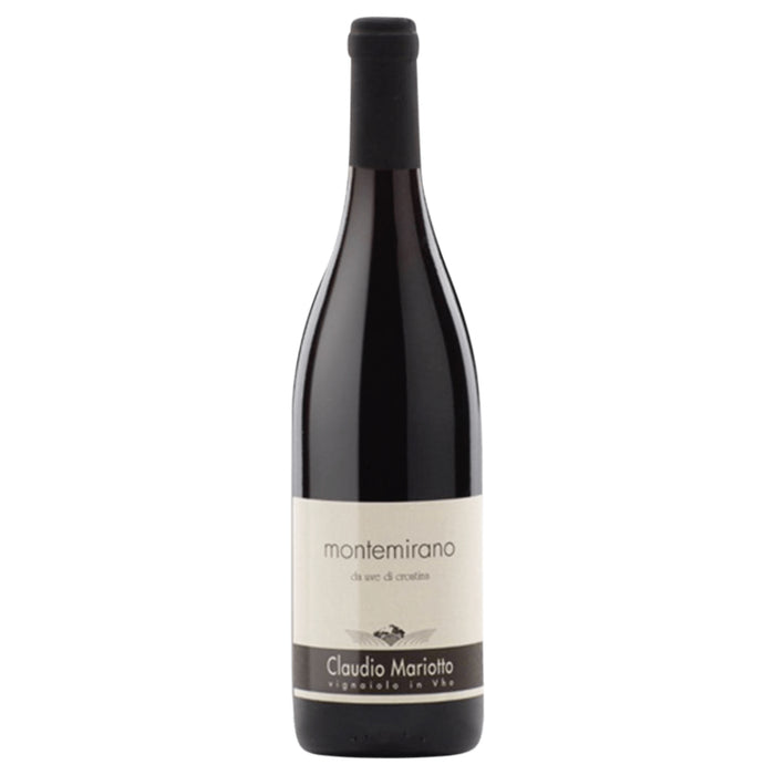 Claudio Mariotto Montemirano Croatina 2016 wine bottle, dark glass with front label