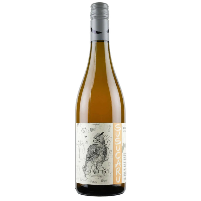 Cornelissen Susucaru Patos Bianco 2021 wine bottle with pale label and amber liquid