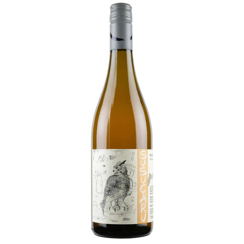 Cornelissen Susucaru Patos Bianco 2021 wine bottle with pale label and amber liquid