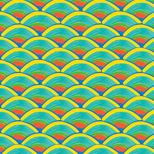 Cornflower Over The Moon Fabric