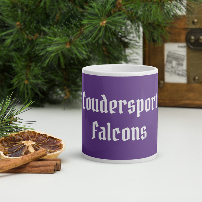 Coudersport Falcons  Glossy Mug - Purple