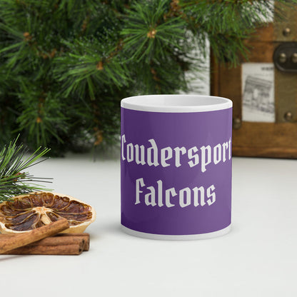 Coudersport Falcons  Glossy Mug - Purple