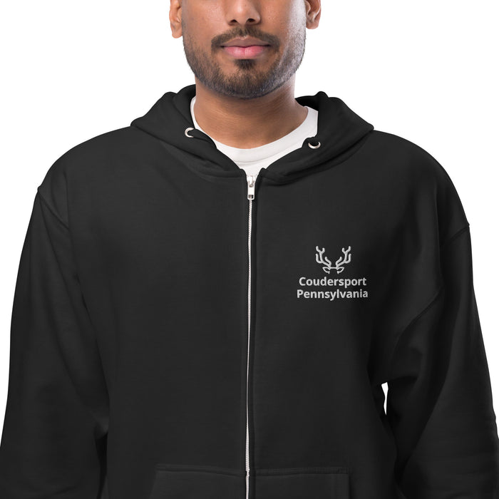 Coudersport PA Unisex Fleece Zip Up Hoodie