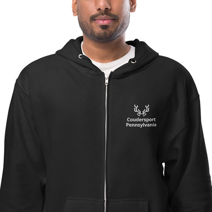 Coudersport PA Unisex Fleece Zip Up Hoodie