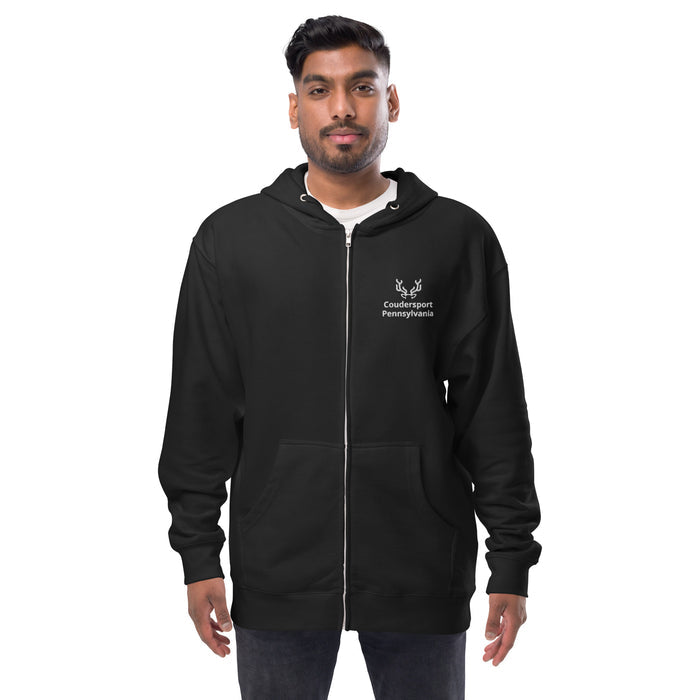 Coudersport PA Unisex Fleece Zip Up Hoodie