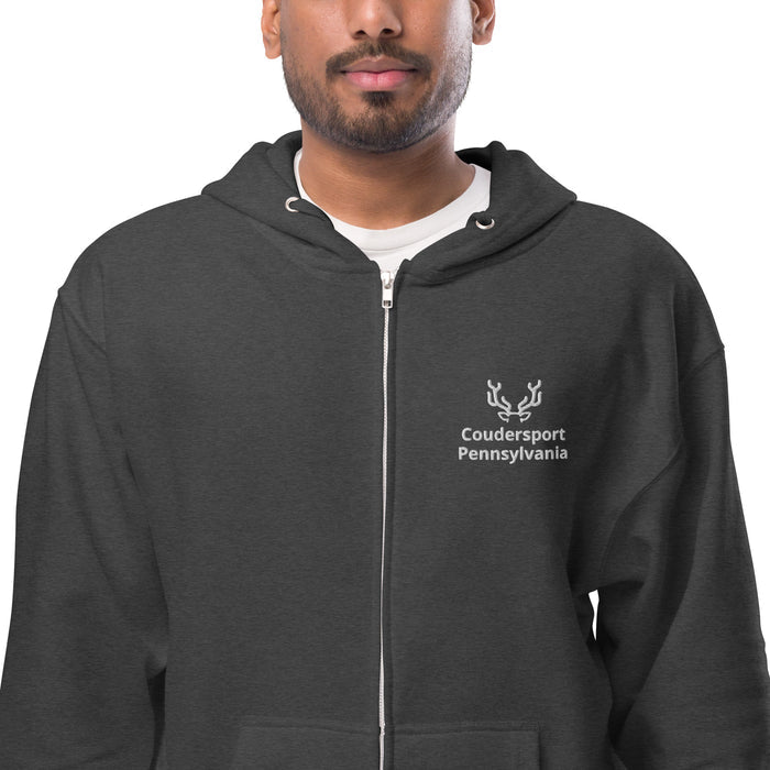 Coudersport PA Unisex Fleece Zip Up Hoodie