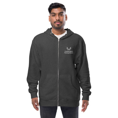 Coudersport PA Unisex Fleece Zip Up Hoodie