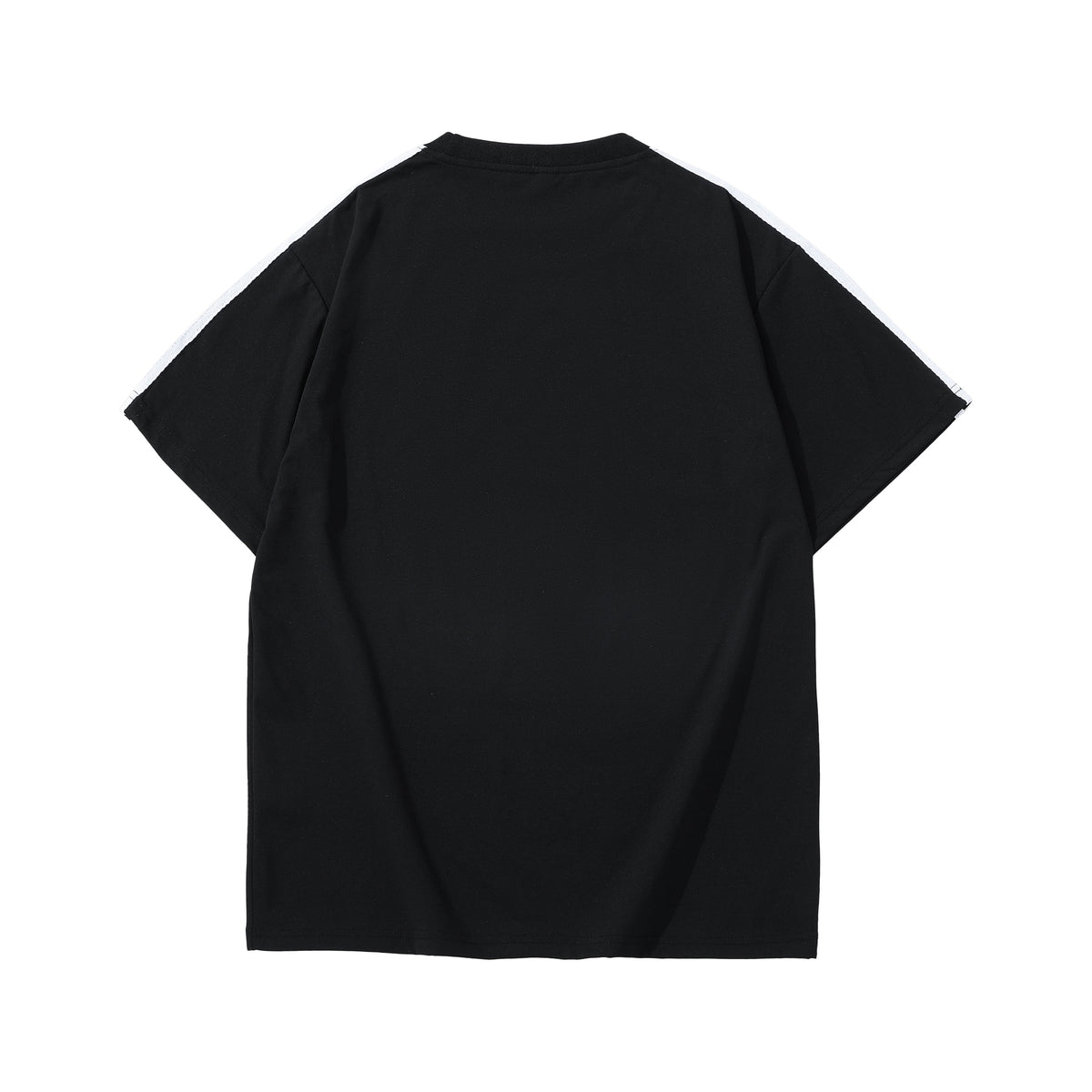 Men's Black & White Contrast Raglan Short-Sleeve T-Shirt