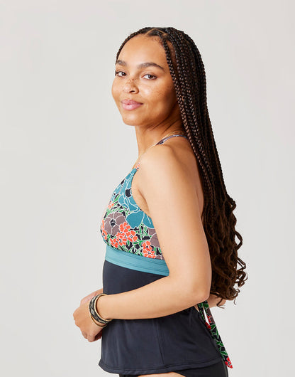 Dahlia Tankini: Jardin w. Black - FINAL SALE