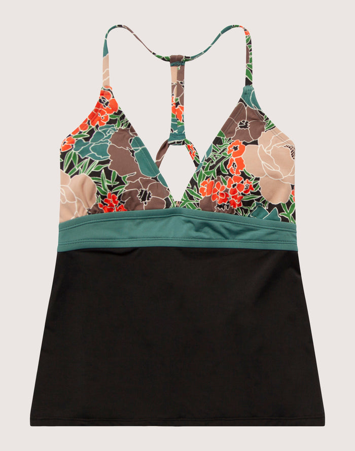 Dahlia Tankini: Jardin w. Black - FINAL SALE