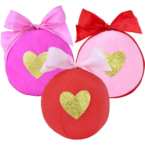 Deluxe Surprise Ball 4" - Glitter Heart