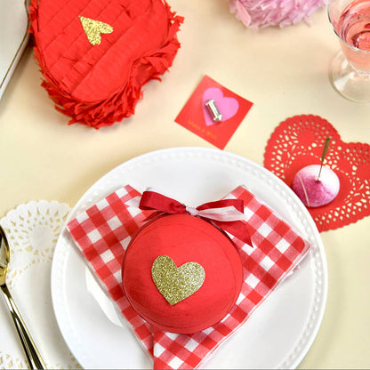 Deluxe Surprise Ball 4" - Glitter Heart