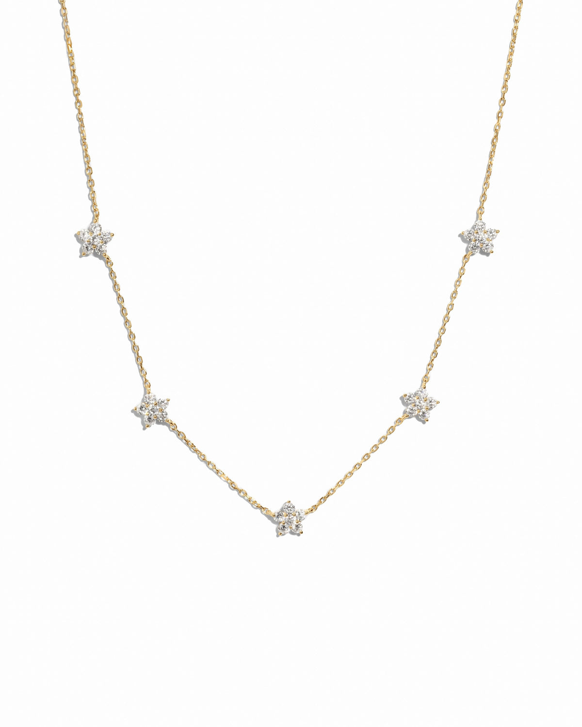 Diamond Flower Necklace