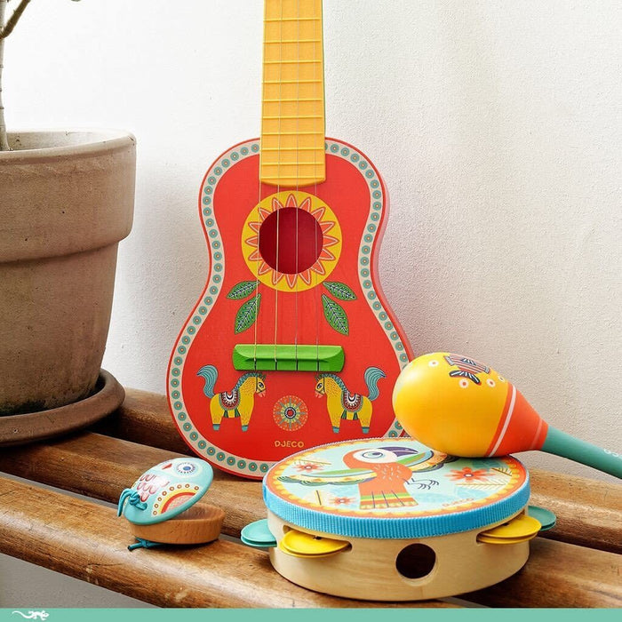 Djeco Animambo 3 Piece Tambourine Set