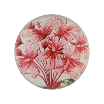 Dome Paperweight, Geranium Zonale - John Derian Decoupage