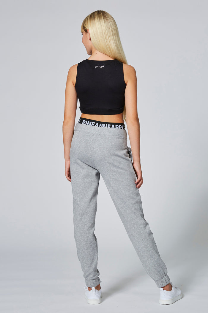 Girl wearing Pineapple Double Grey Track Pants