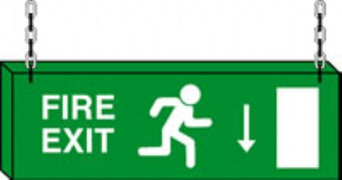double sided fire exit down