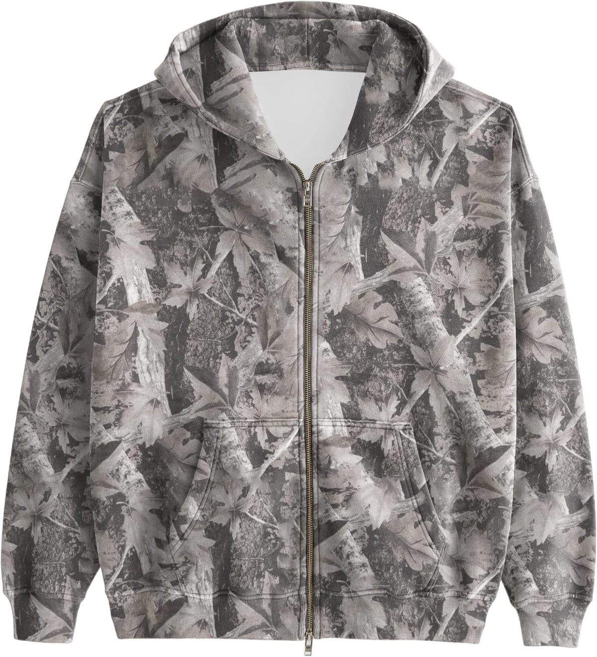 Unisex Printed Hooded Jacket – Casual Zip-Up Outerwear