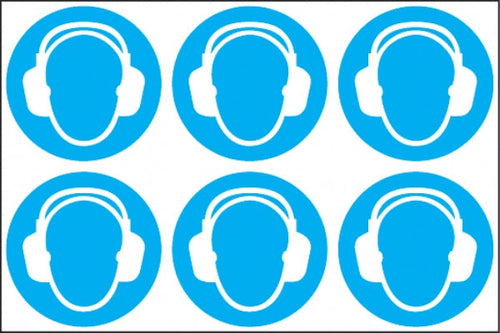 Ear defenders symbol  (24 pack) 6 to sheet