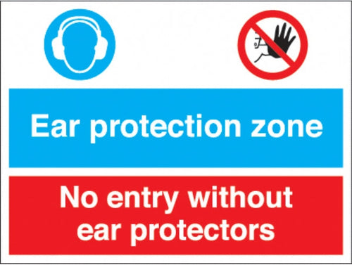 ear protection zone - no entry without ear protector