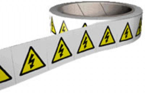 electric flash symbol label