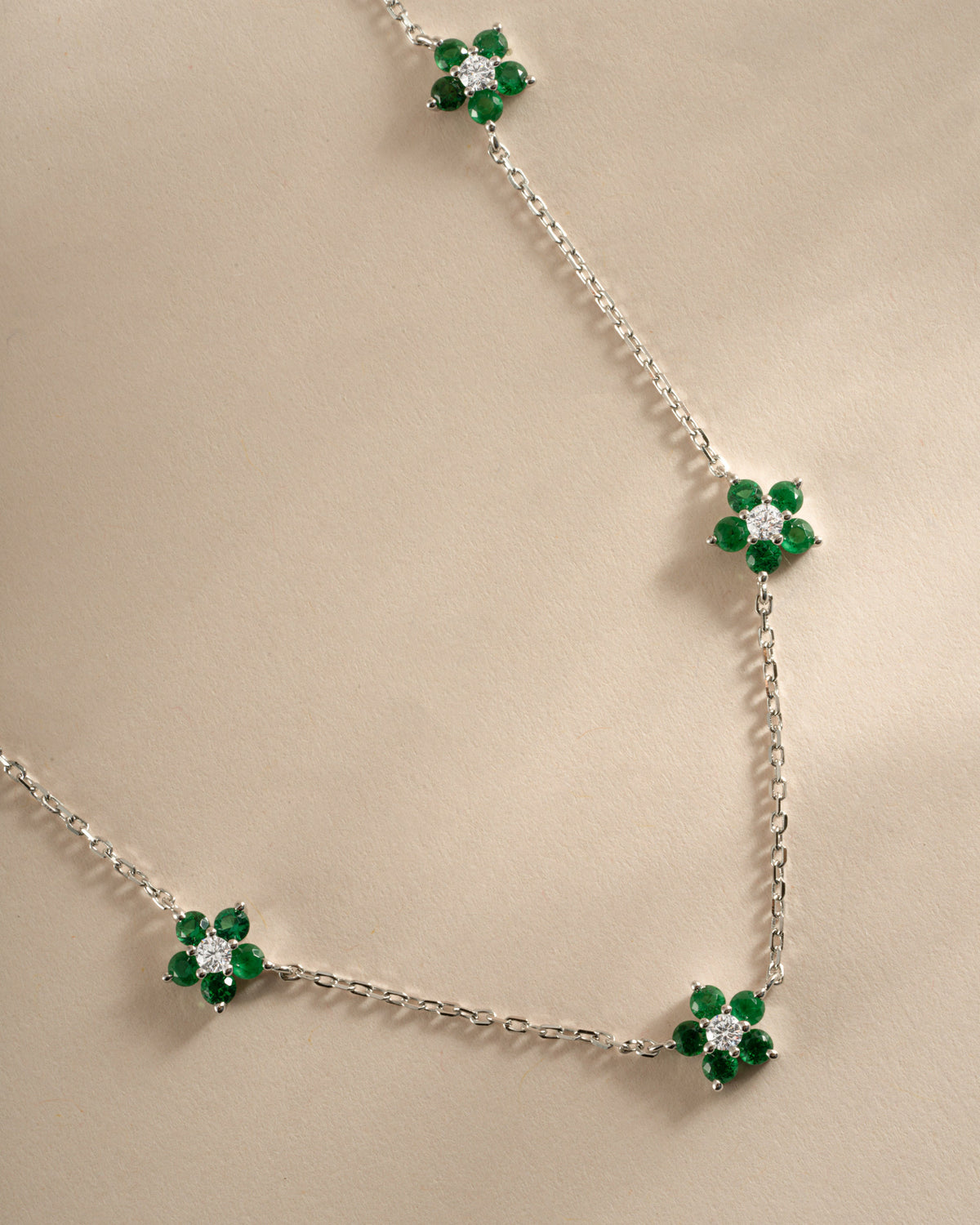 Emerald Flower Necklace