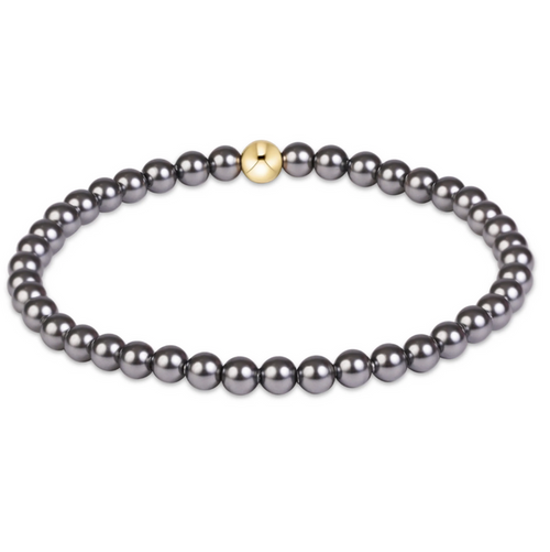 Enewton Classic 4mm Bracelet Dark Grey Pearl Bracelets in at Wrapsody