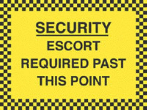 escort required past this point