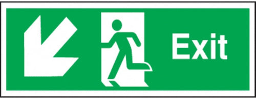 exit arrow diagonal down left