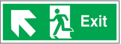 exit arrow diagonal up left