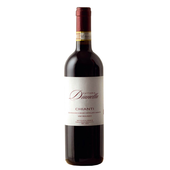 Fattoria Dianella Chianti 2022 wine bottle with dark red glass and front label