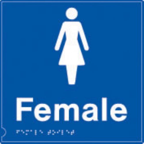 female symbol - (white & blue)