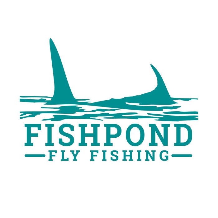 Fishpond Thermal Die Cut Sticker Tracker Aqua 6"