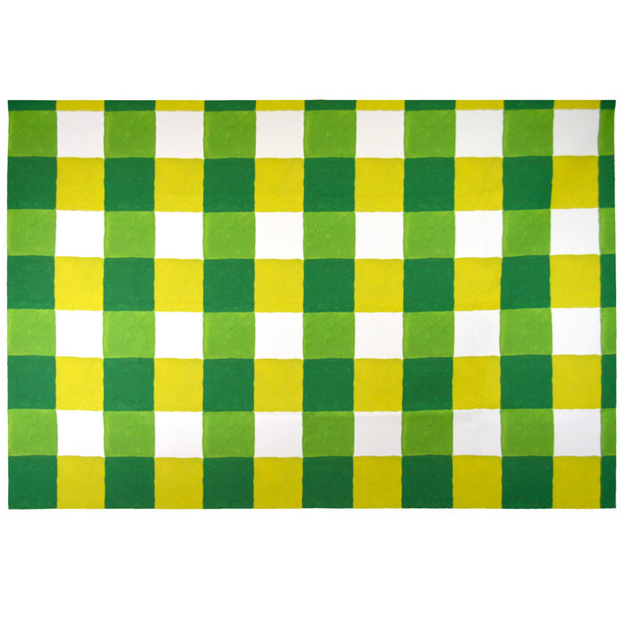 Foliage and White Buffalo Check Fabric