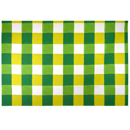 Foliage and White Buffalo Check Fabric