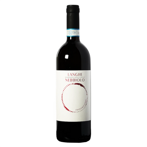 Francesco Versio Langhe Nebbiolo 2023 Nebbiolo wine bottle, black and cream label