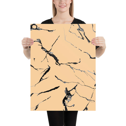 Frangipani Marble Poster 18x24