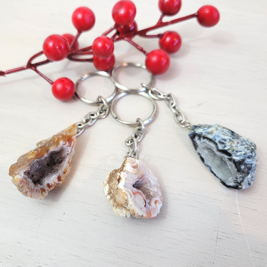 Geode Keychain