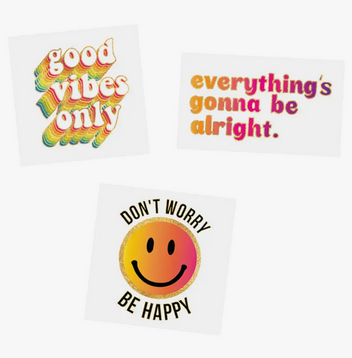 Get Happy Mini Set - Temporary Tattoo