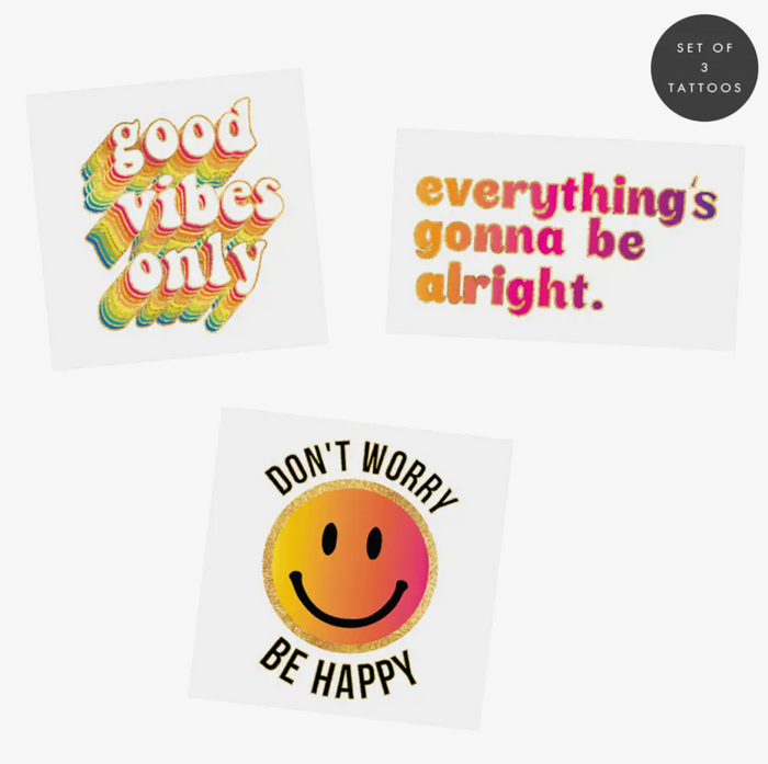 Get Happy Mini Set - Temporary Tattoo